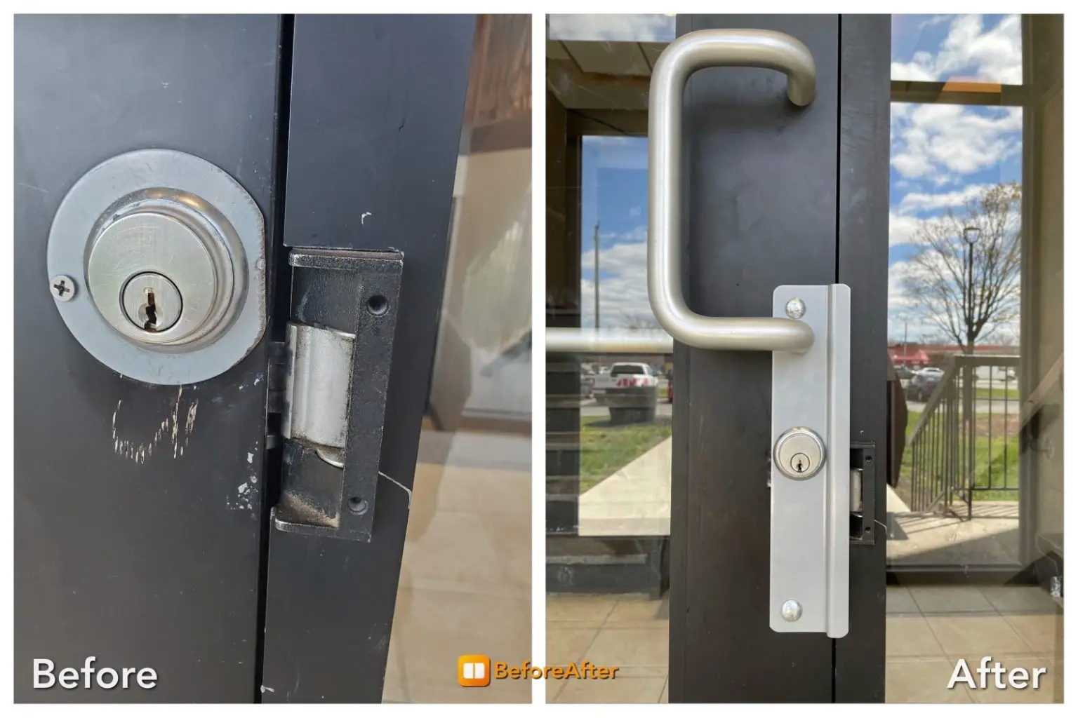 Quincaillerie de porte commerciale